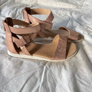 Rose Gold Strappy Girl’s Sandals